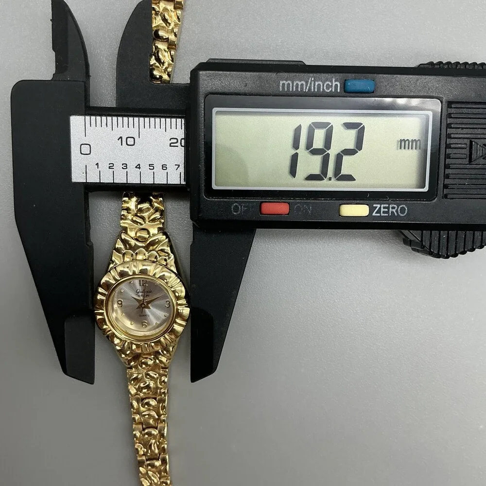 Vtg Elgin Galaxy Womens Watch 19mm Silver Gold Tone Bracelet New Battery 7.5